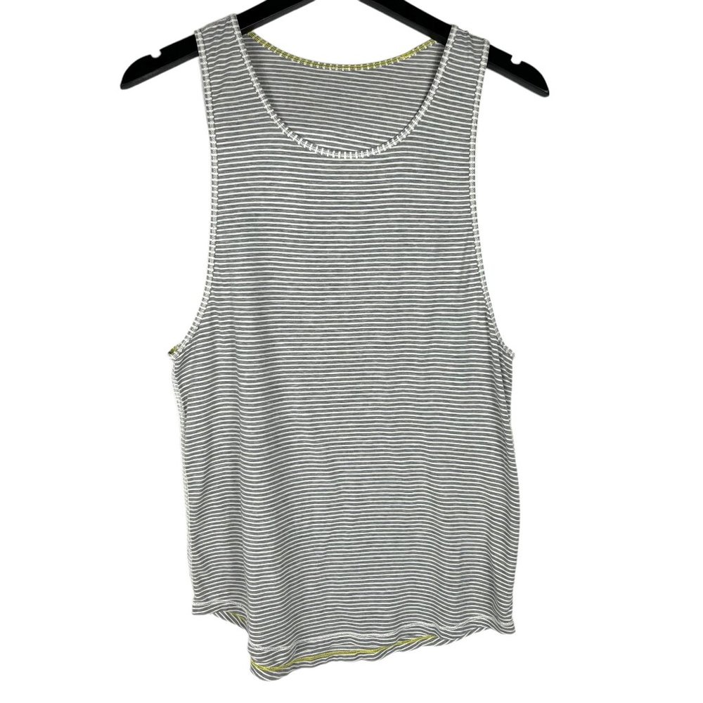 Lululemon Athletica Ravi Tank in Hyper Stripe Heathered Medium Grey Ghost Size 4